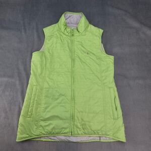 Peter Millar Revisible Quilted Vest Green Gray Embroidered Texas Longhorn Size S